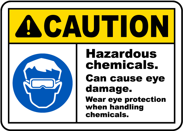 Caution Hazardous Chemicals Sign
