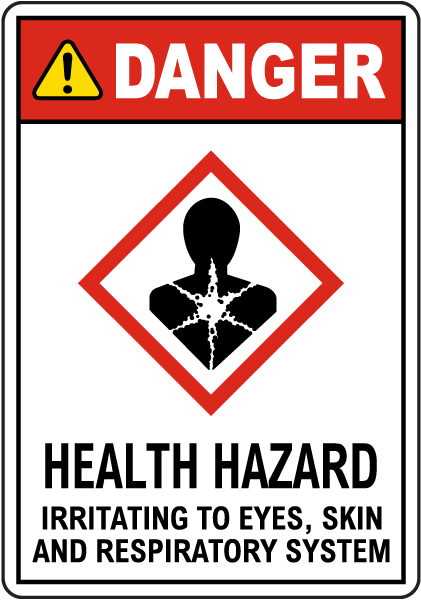 Danger Health Hazard GHS Sign