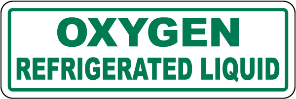 Oxygen Refrigerated Liquid Label