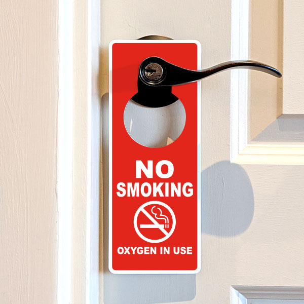No Smoking Oxygen In Use Door Hanger