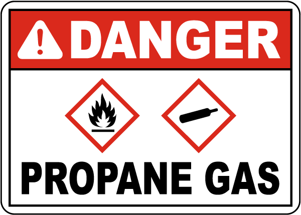 Danger Propane Gas Sign