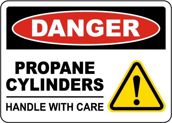 Danger Propane Cylinders Sign