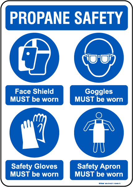 Propane Safety Personal Protection Sign
