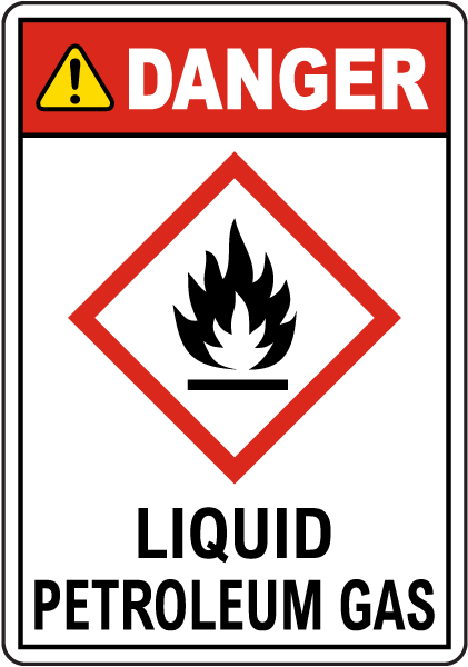 Danger Liquid Petroleum Gas GHS Sign
