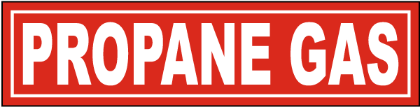 Propane Gas Label