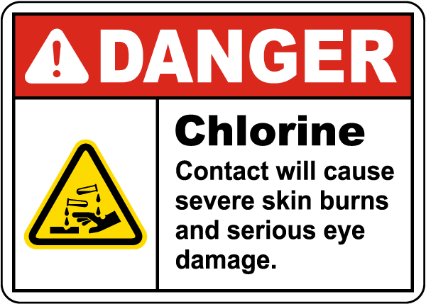 Danger Chlorine Sign