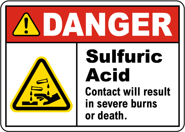 Danger Sulfuric Acid Sign