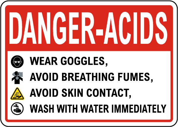 Danger Acids Signs