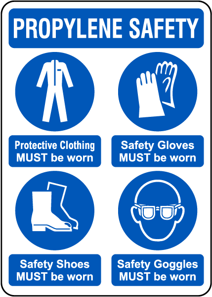 Propylene Safety PPE Sign