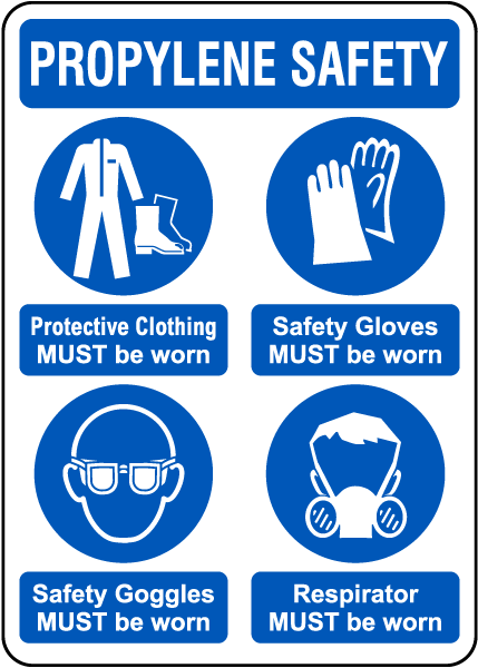 Propylene Safety PPE Sign