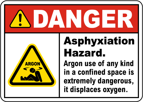 Danger Asphyxiation Hazard Sign