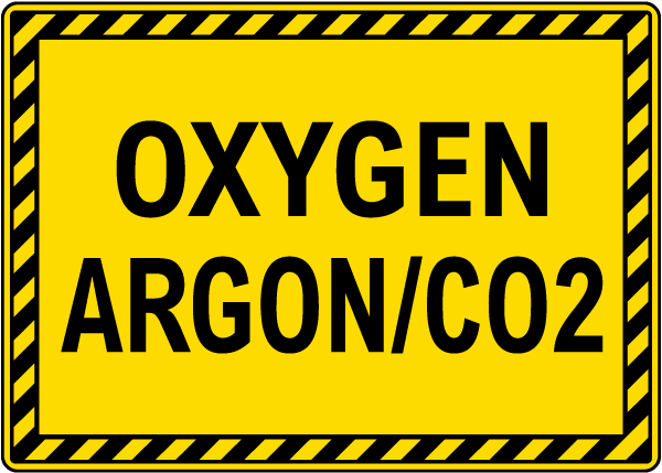 Oxygen Argon/Co2 Sign