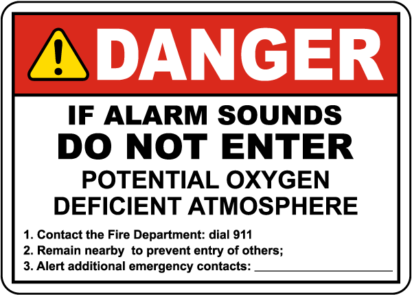 Danger Do Not Enter If Alarm Sounds Sign