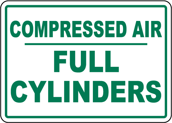 Compressed Air Full Cylinders Sign