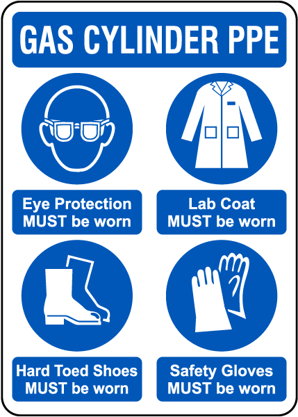 Gas Cylinder PPE Sign