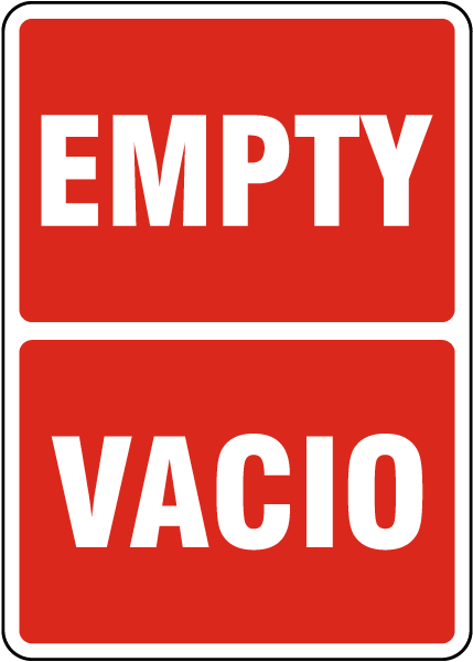 Bilingual Empty Sign