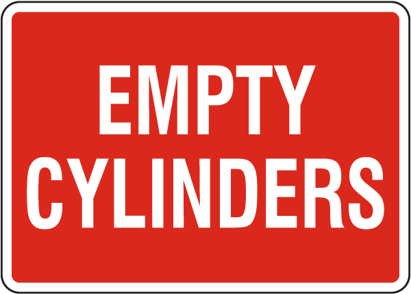 Empty Cylinders Sign