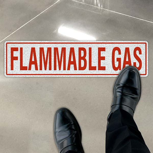 Flammable Gas Floor Sign