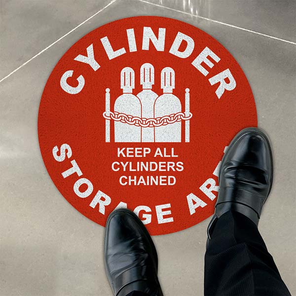 Cylinder Storage Area Floor Sign