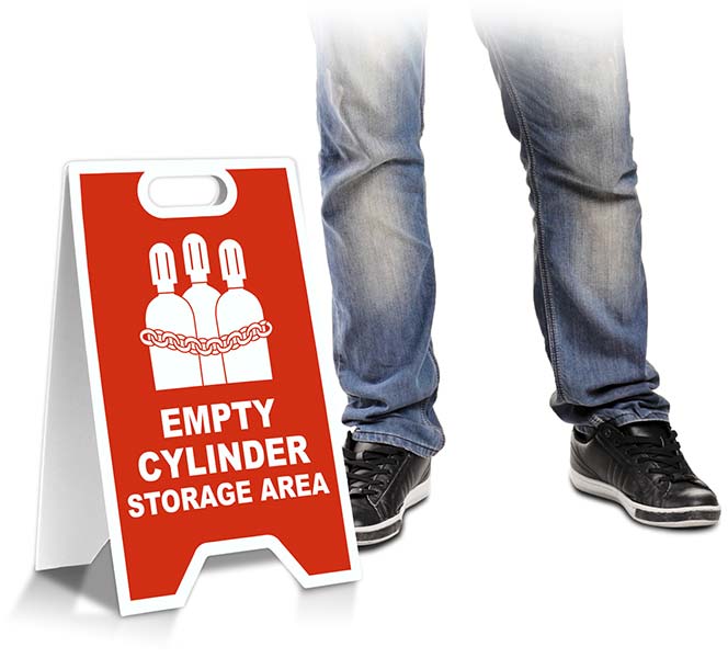 Empty Cylinder Storage Area Floor Stand