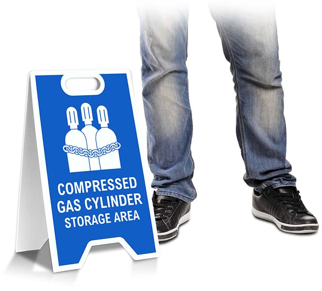 Compressed Gas Cylinder Storage Area Floor Stand