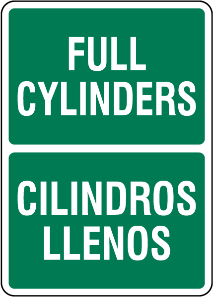 Bilingual Full Cylinders Sign
