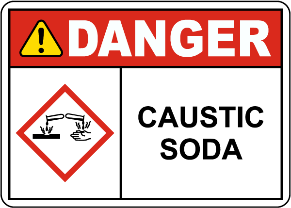 Danger Sodium Hydroxide Sign