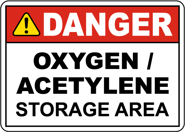 Oxygen / Acetylene Storage Area Sign