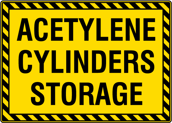 Acetylene Storage Area Sign
