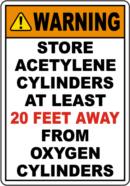 Acetylene Storage Area Sign