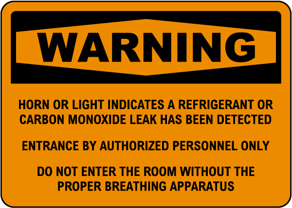 Horn Or Light Indicates A Refrigerant Or Co Leak Sign Ships Fast