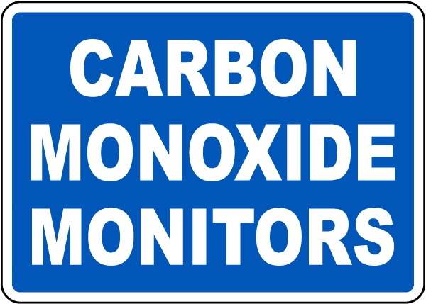 Carbon Monoxide Monitors Sign