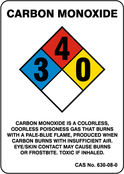 NFPA Carbon Monoxide Description Sign