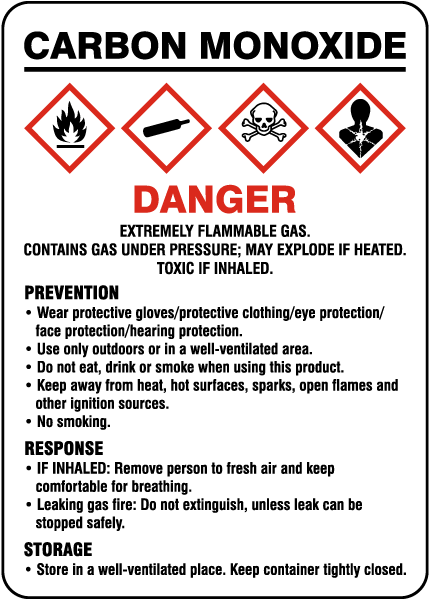 Carbon Monoxide Danger Sign