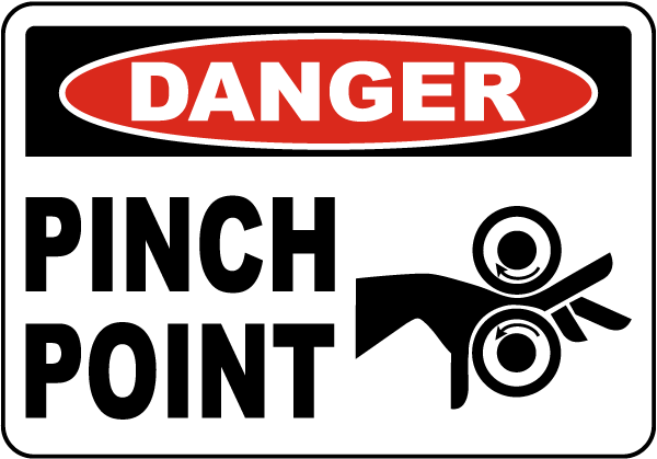 Danger Pinch Point Label