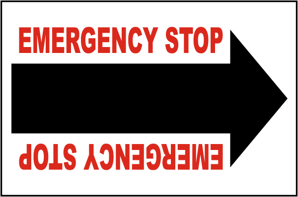 Emergency Stop Label