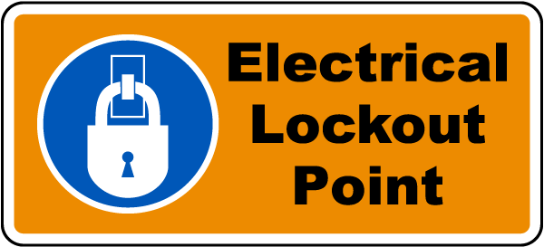Electrical Lockout Point Label