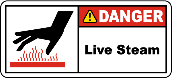 Danger Live Steam Label