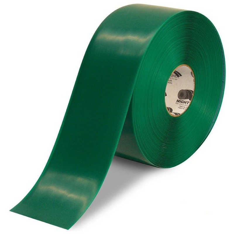 4" Green Mighty Line Safety Floor Tape - 100 FT. Roll
