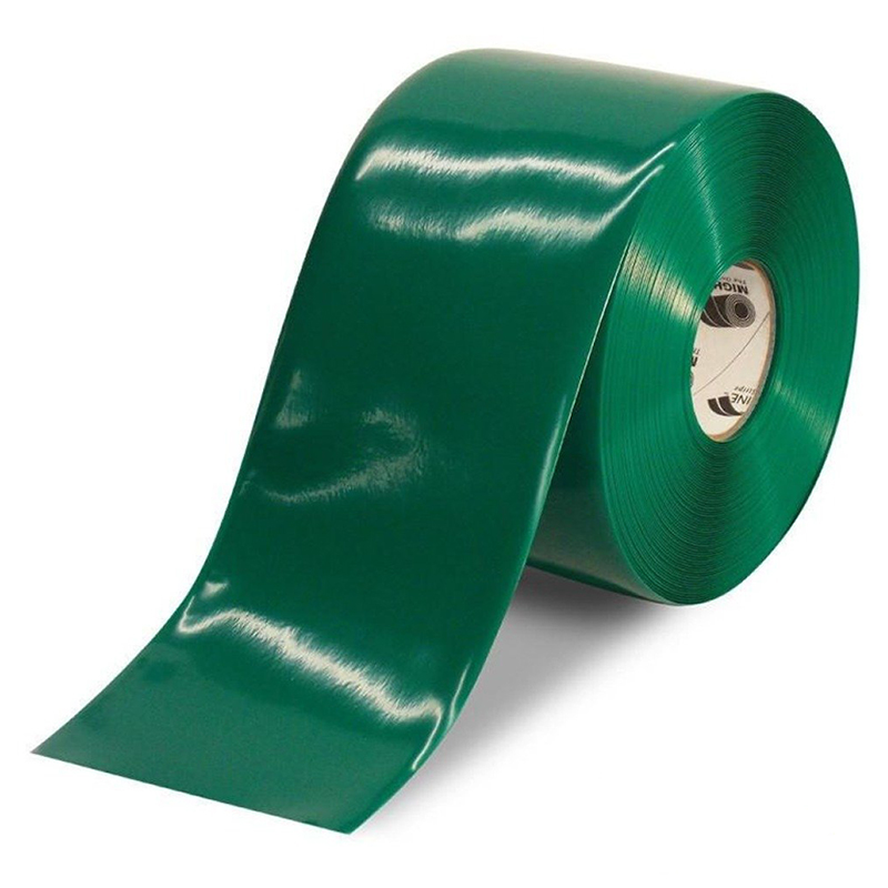 6" Green Mighty Line Safety Floor Tape - 100 FT. Roll