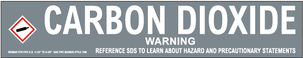 Carbon Dioxide Pipe Label