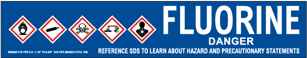Fluorine Pipe Label