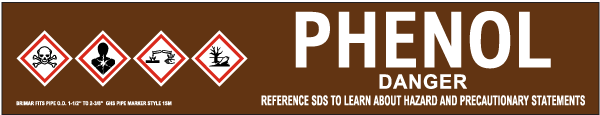 Phenol Pipe Label