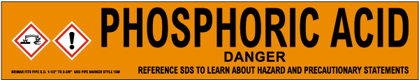 Phosphoric Acid Pipe Label