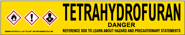 Tetrahydrofuran Pipe Label