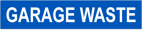 Garage Waste Self-Adhesive Pipe Marker