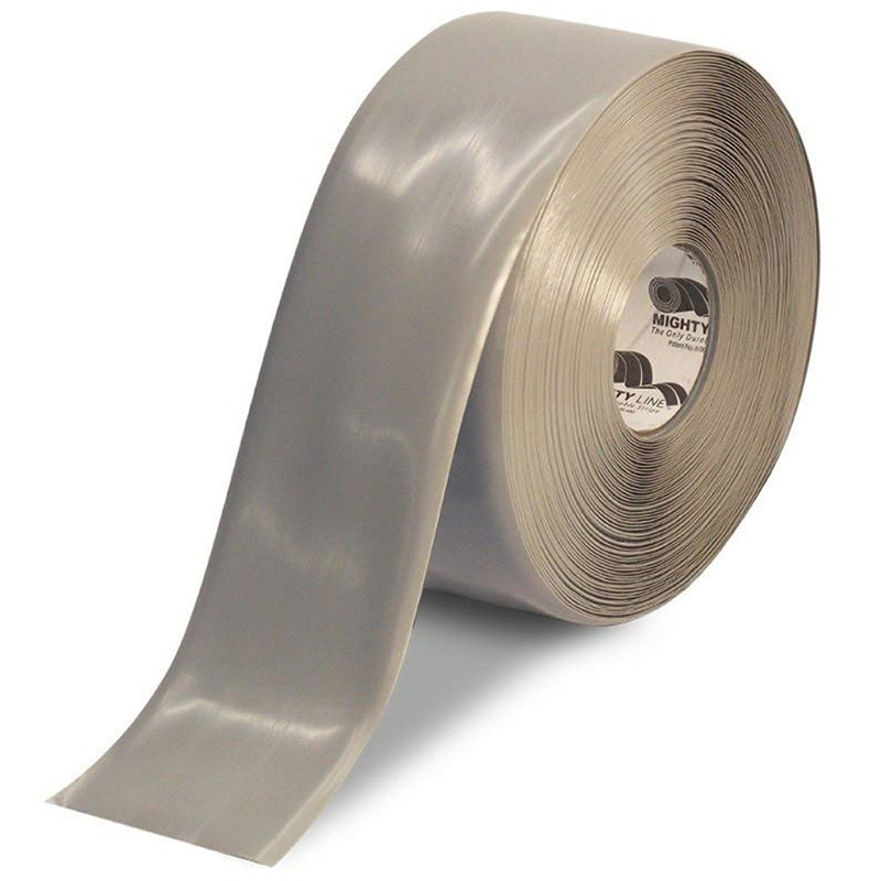 4" Gray Mighty Line Safety Floor Tape - 100 FT. Roll