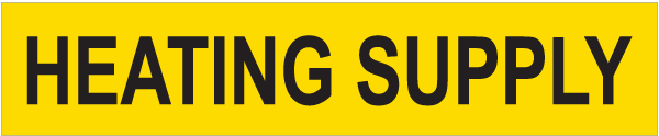 Heating Supply Pipe Label