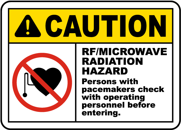 RF Microwave Radiation Sign