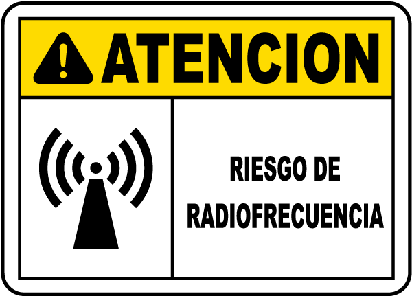 Spanish Caution RF Hazard Sign